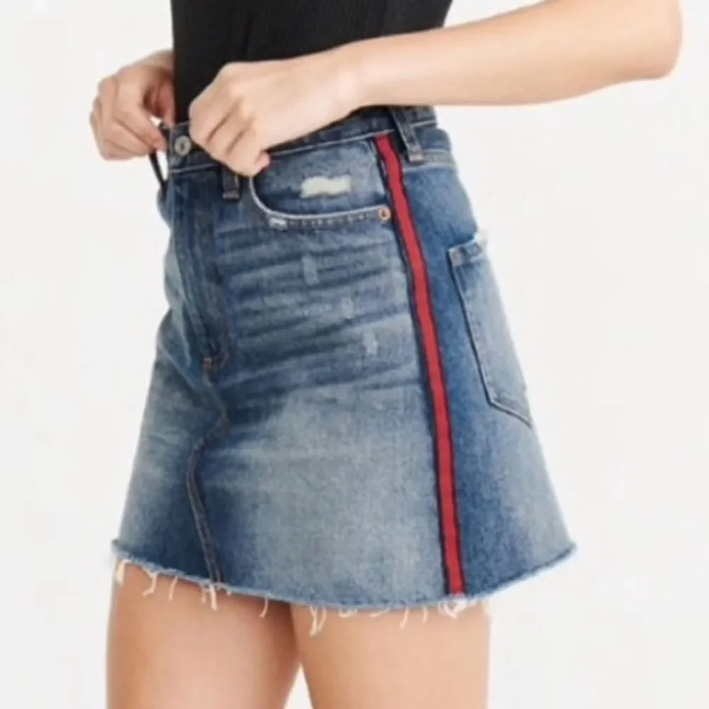 Abercrombie Zoe Vintage A-line Denim Mini Skirt - Picture 1 of 5